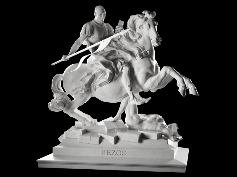 3D Printed Statues Depict Famous CEOs as Mythological Figures