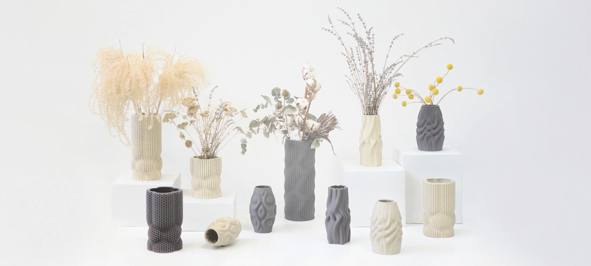 3D Printed vase collection