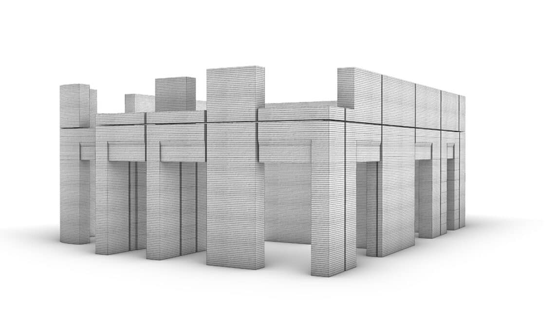 Render of the bare printed structure